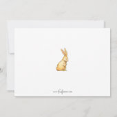 Whimsical  PaasBunny, Chicken and Eggs Feestdagenkaart (Achterkant)