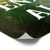 Whimsical paddenstoel met droomachtig landschap poster (Hoek)