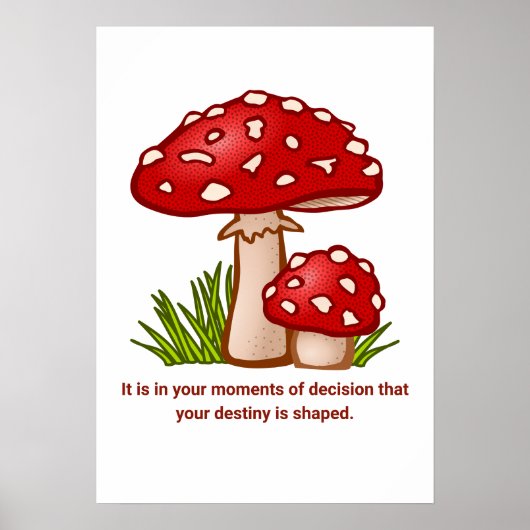 Whimsical Paddenstoel Quote Poster - Lot Quote (Voorkant)