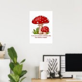 Whimsical Paddenstoel Quote Poster - Lot Quote (Thuiskantoor)