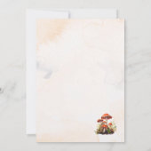 Whimsical paddenstoel waterverf Baby shower Kaart (Achterkant)