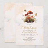 Whimsical paddenstoel waterverf Baby shower Kaart (Voorkant / Achterkant)