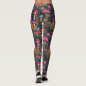 Whimsical paddenstoelen Leggings (Achterkant)