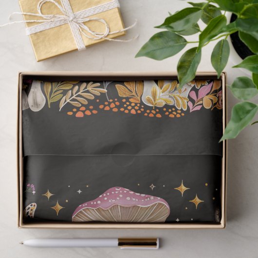 Whimsical Paddenstoelen Moten en Maan Decoupage Tissuepapier (Geschenk)