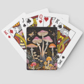 Whimsical Paddenstoelen Moten en Maan Pokerkaarten (Achterkant)