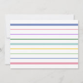 Whimsical Painted Floral Bridal Shower Invitation Kaart (Achterkant)