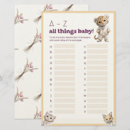 Whimsical Pajama Animals: All Things Baby Game  Briefpapier