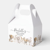 Whimsical Pajama Animals: Soft Pastel Party Accent Bedankdoosjes (Voorkant Zijde)