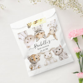 Whimsical Pajama Animals: Soft Pastel Party Accent Bedankzakje