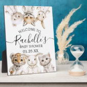 Whimsical Pajama Animals: Soft Pastel Party Accent Fotoplaat (Zijkant)