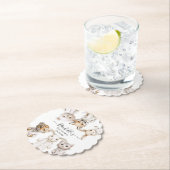 Whimsical Pajama Animals: Soft Pastel Party Accent Kartonnen Onderzetters (Insitu)