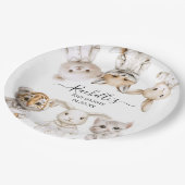 Whimsical Pajama Animals: Soft Pastel Party Accent Papieren Bordje (Gekanteld)