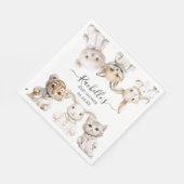 Whimsical Pajama Animals: Soft Pastel Party Accent Servet (Hoek)