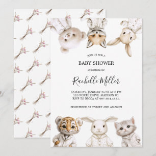 Whimsical Pajama Parade: Uitnodiging voor babyfees