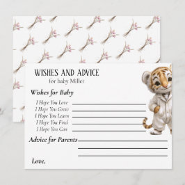 Whimsical Pajama Parade Wishes and Advice Informatiekaartje