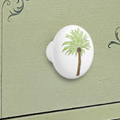 Whimsical Palm Tree Keramische Knop