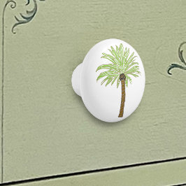 Whimsical Palm Tree Keramische Knop