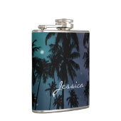 Whimsical Palm Trees and Starry Night Personalised Heupfles (Rechts)