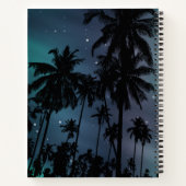 Whimsical Palm Trees Starry Night Sky Personalised Notitieboek (Achterkant)