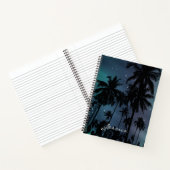 Whimsical Palm Trees Starry Night Sky Personalised Notitieboek (Binnen)