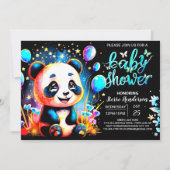Whimsical Panda Adventure wacht op Boy Baby shower Kaart (Voorkant)