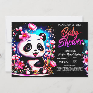 Whimsical Panda Enchantment Meisje Baby shower Kaart