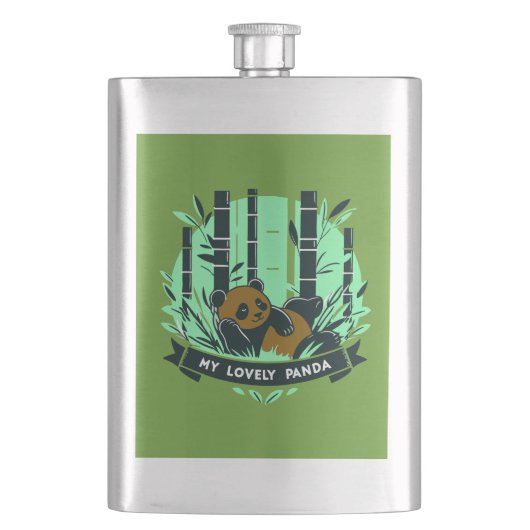 Whimsical Panda Gifts: Schattige Design & Kunstwer Flacon (Voorkant)