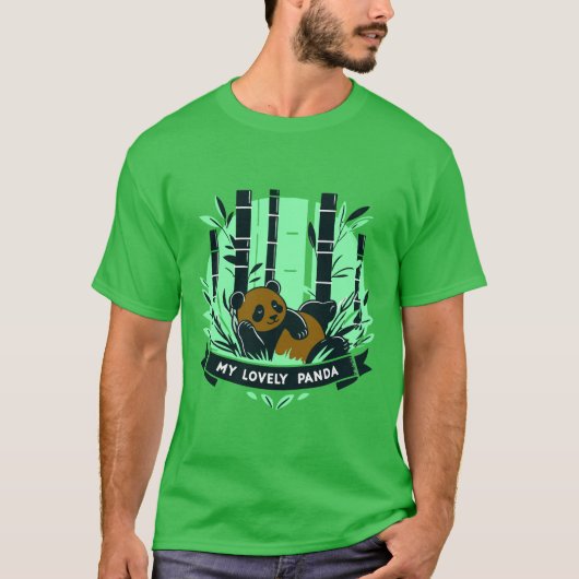 Whimsical Panda Gifts: Schattige Design & Kunstwer T-shirt (Voorkant)