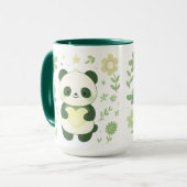    Whimsical Panda Heart Ceramic Mug Mok (Voorkant links)