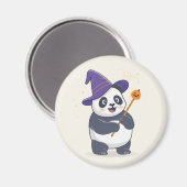 Whimsical Panda Wizard with Magic Hat Magneet (Voorkant / Achterkant)