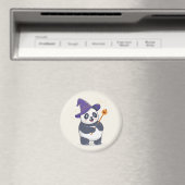 Whimsical Panda Wizard with Magic Hat Magneet (Insitu (Vaatwasser))