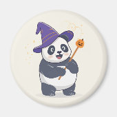 Whimsical Panda Wizard with Magic Hat Magneet (Voorkant)