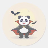Whimsical Panda Wizard with Magic Hat Ronde Sticker (Voorkant)