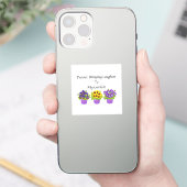 Whimsical Pansies Tuin Sticker (Telefoon)