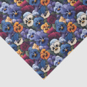 Whimsical Pansy kleurrijk patroon Tissuepapier (Detail)