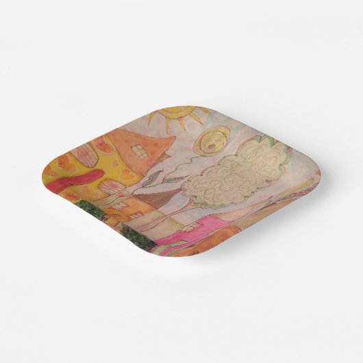 Whimsical Papieren Bordje (Gebogen)