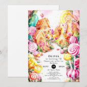 Whimsical Paradise Candyland Verjaardag Kaart (Voorkant / Achterkant)