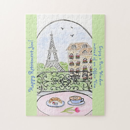 Whimsical Parijs Eiffeltoren PENSIOEN Legpuzzel (Verticaal)