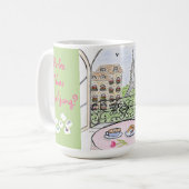 Whimsical Parijs en Eiffeltoren MAHJONG Koffiemok (Voorkant links)
