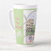 Whimsical Parijs en Eiffeltoren MAHJONG Latte Mok (Linkerhoek)