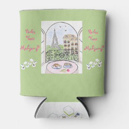 Whimsical Parijs en Eiffeltoren Parley MAHJONG Blikjeskoeler