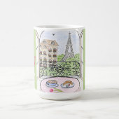 Whimsical Paris and Eiffel Tower MAHJONG Koffiemok (Center)