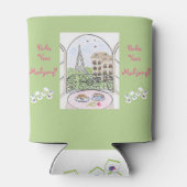 Whimsical Paris and Eiffel Tower Parley MAHJONG Blikjeskoeler (Achterkant)