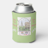 Whimsical Paris and Eiffel Tower Parley MAHJONG Blikjeskoeler (Blikje Achterkant)