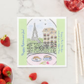 Whimsical Paris Eiffel Tower RETIREMENT Name Servet (Insitu)