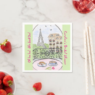 Whimsical Paris Eiffeltoren BRUIDJESSHOWER  Servet