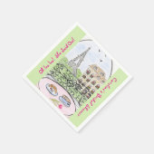 Whimsical Paris Eiffeltoren BRUIDJESSHOWER Servet (Hoek)