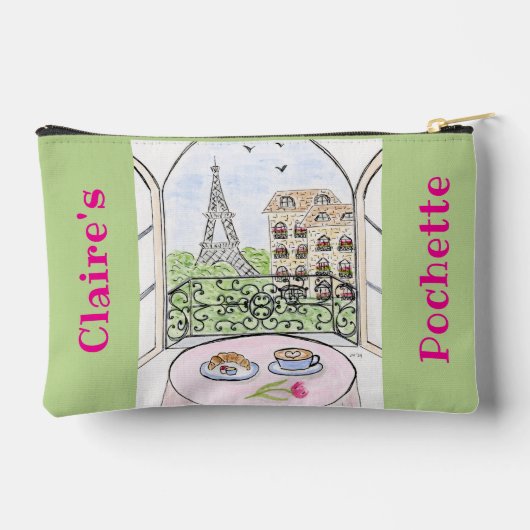 Whimsical Paris en Eiffeltoren Accessoire Rits Etui (Achterkant)