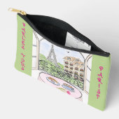 Whimsical Paris en Eiffeltoren Accessoire Rits Etui (Open)