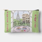 Whimsical Paris en Eiffeltoren Accessoire Rits Etui (Voorkant)